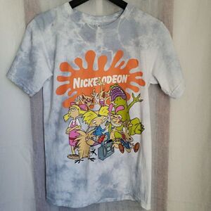 Nickelodeon Viacom T-Shirt Size S Hey Arnold Norbert Beaver CatDog Stimpy Rocko